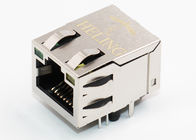 R / A Tab Up 8P8C Modular Connector With 10 / 100 Base - T Integrated Magnetics