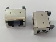 Right Angle RJ45 Female Connector , Shielded Low Profile RJ45